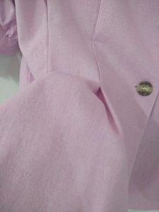 Pink Cotton-Linen Tops