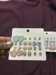 Cute Earring Set pack of 12