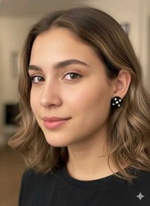 Black Beaded Earrings