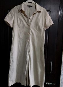 Beige Shirt Dress
