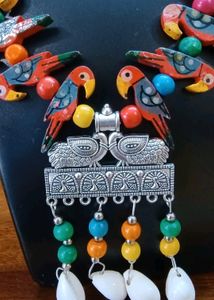 Price Drop !! Hand Made Necklace In Parrot Design