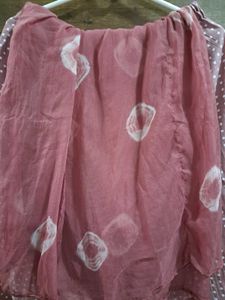 Stitched Cotton Kurta Set With Dupatta