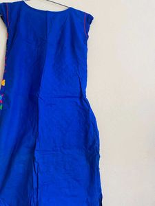Blue Embroidered Kurti