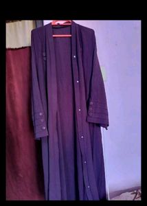 Elegant Purple Abaya - Jersey Fabric