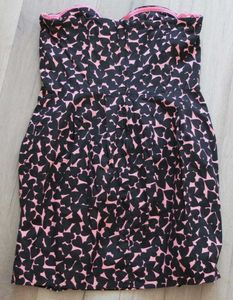 H&amp;M Black Pink Tube Dress
