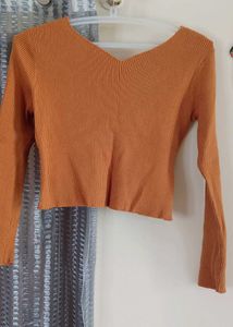 Ribbed Knit Long Sleeve Top