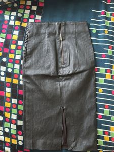 Vintage Leather Pencil Skirt