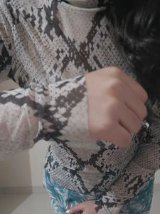 Snakeskin Print Top