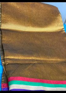 golden ssarewith blouse piece 😍😍
