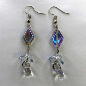 Handmade Earrings with Clear Drop