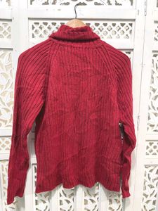 Imported Cozy Red Turtleneck Sweater A