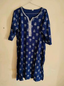 Printed Blue Kurta