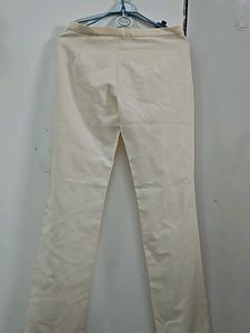 Korean Off White Straight Leg Trouser