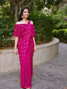 Indya Readymade Saree With Blouse