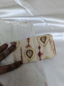 Cotton Printed Blouse-hands Attached Inside