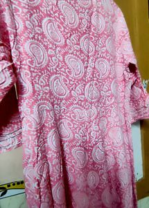 Pink Printed Kurta