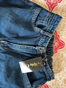 high waist Dark blue jeans Size 30-32 Freegift 🎁