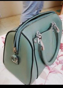 Teal Quilted Satchel