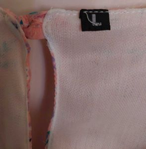 Floral Print Top, baby pink