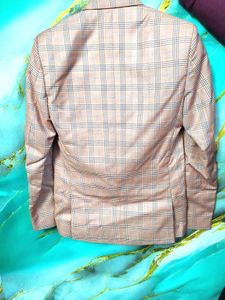 Peach Check Blazer and Pant (28 wais