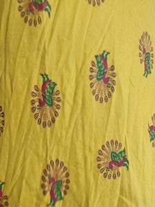 Yellow Floral Print Long Dress