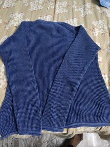 Blue Knit Pullover
