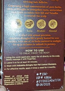 Indulekha Hair Oli And Shampoo