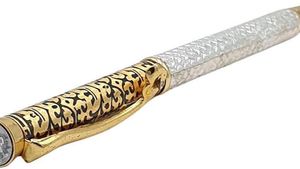 Silver luxury ball Pen,with freebie diary