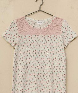 Cute Cherry Print Top