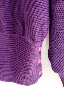 Purple Turtleneck Sweater