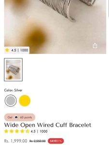 Women Silver- Plated Cuff Bracelet🎀