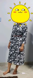 long one piece dress with smart look Belt
