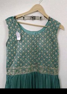 Elegant Teal Ethnic Gown