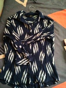 Ikat Print Button-Down Shirt