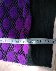 Purple Polka Dot Top With Black Inner