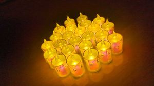 LED candle , battery operated 6 pc