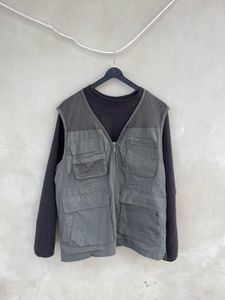 Vintage Olive Green Utility Vest