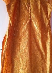 New Mustard Chinkari Kurti