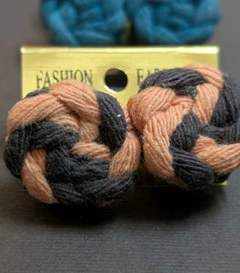 Hand Woven Jute Earrings From Europe