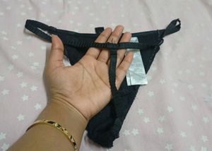 Black Net Thong