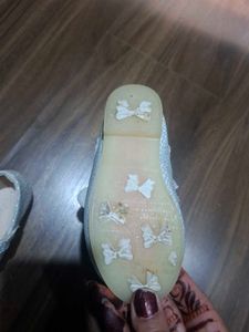 Cute Silver Baby Shoes