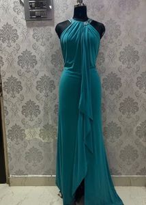 Elegant Teal Halter Gown🦋💕🎀