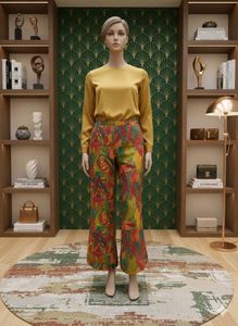 Floral Print Wide Leg Pants