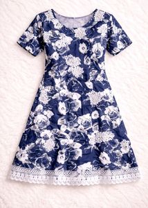 Floral Print Fit &amp; Flare Dress