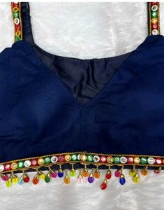 Embellished Navy Blouse|| Navratri Special Blouse