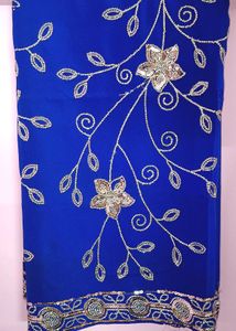 Royal Blue Saree (Without Blouse)