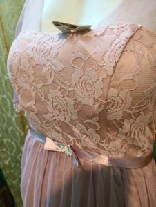 Elegant Pink Lace Party Dress free delivery