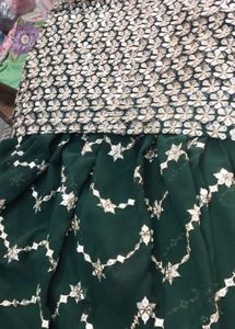 Green Net Dupatta L.