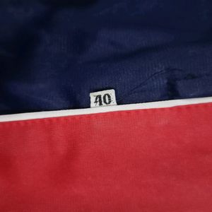 Navy Blue Red Lines Woolen Joggers Sweatpants