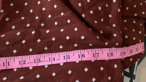 Polka Dot Full Sleeve Brown White Midi dress